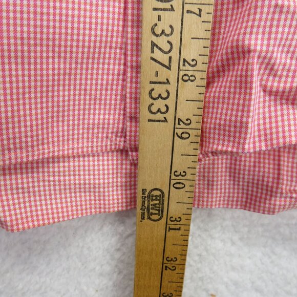 Tattersall London Shirt Mens Size 16 1/2 Pink Check Long Sleeve Button Up - Picture 9 of 9